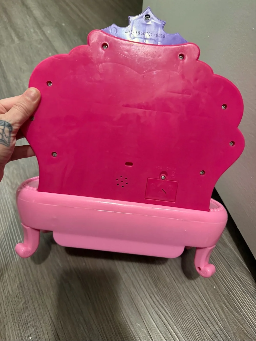 Light Up Pink & Purple Princess Vanity Playset - Kids Makeup Mirror